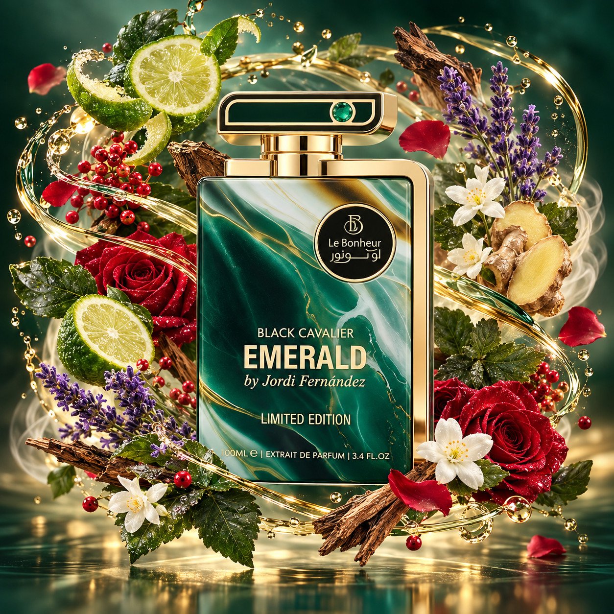 LE BONHEUR LE BONHEUR BLACK CAVALIER EMERALD – 100ML
