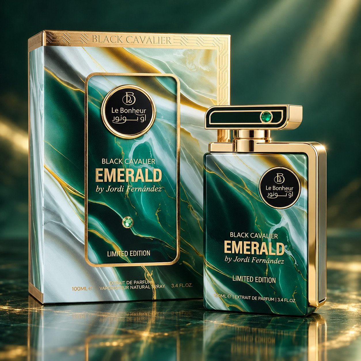 LE BONHEUR BLACK CAVALIER EMERALD – 100ML
